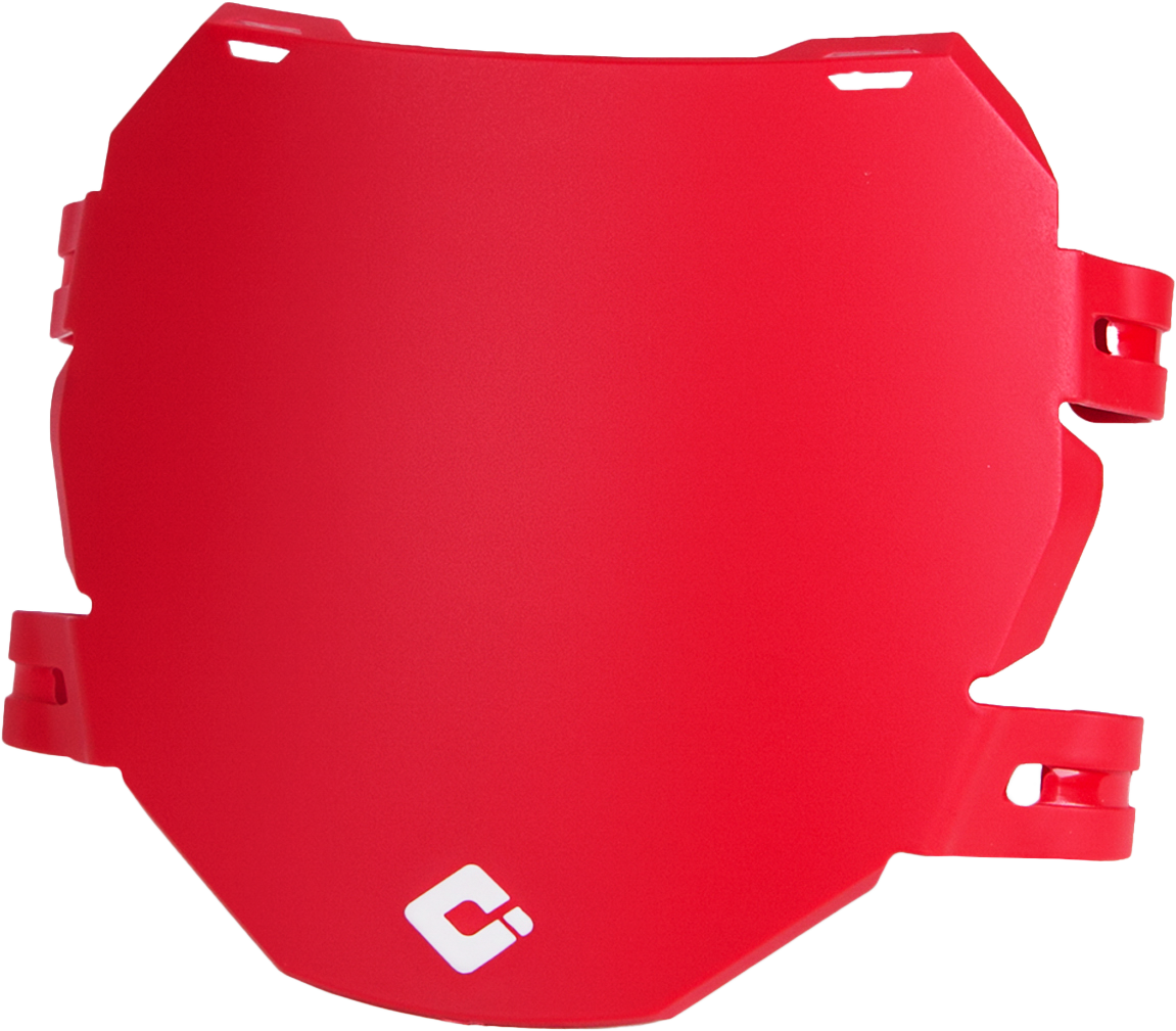 ODI Downhill/E Bike Number Plate Red - Universal Bike Body Accessory