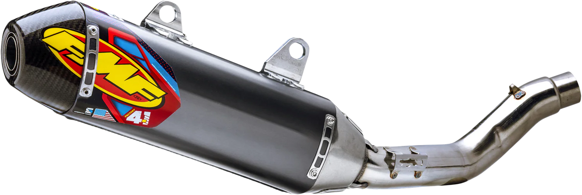 FMF 042411 4.1 RCT Aluminum Slip-On Exhaust with Carbon Cap for Kawasaki Offroad Vehicles