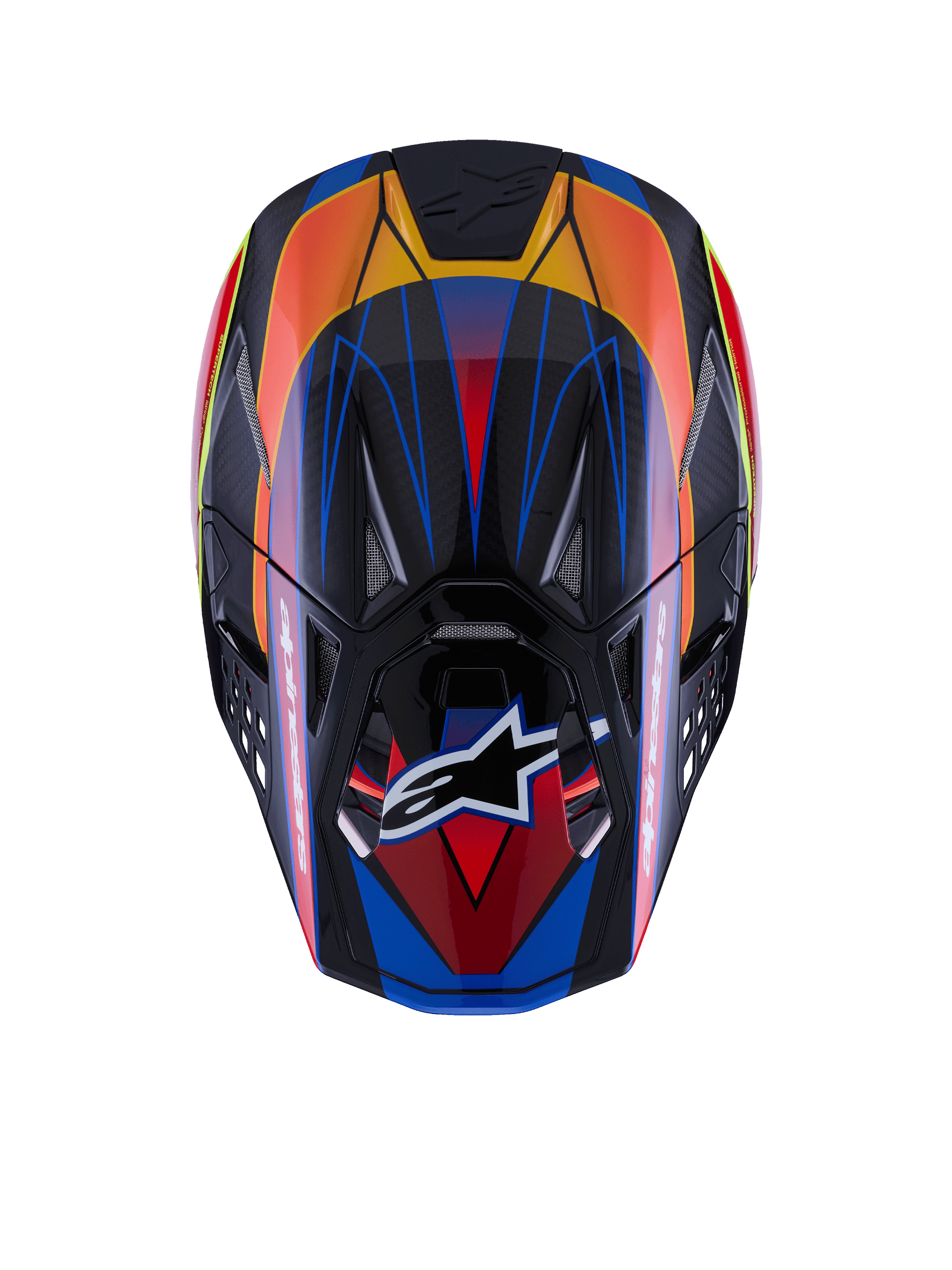 Alpinestars Supertech S M10 Era Offroad Helmet - Blue/Red/Yellow Fluo Gloss, X-Large