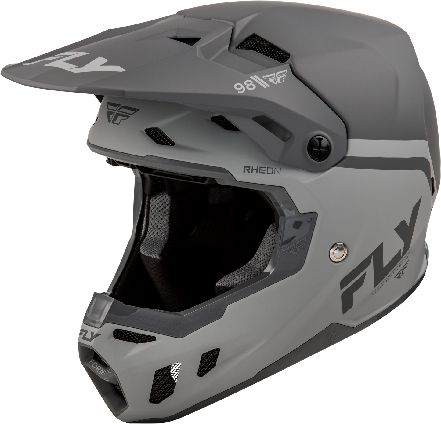 Fly Racing Formula CC Objective Helmet Matte Black/Grey Medium – Offroad Full-Face Safety Helmet with Advanced Impact Protection