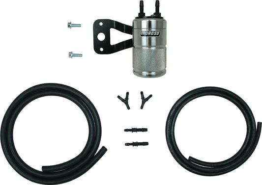 MOROSO Air Oil Separator for Harley Davidson V-Twin Models - Polished Finish, Part #85722