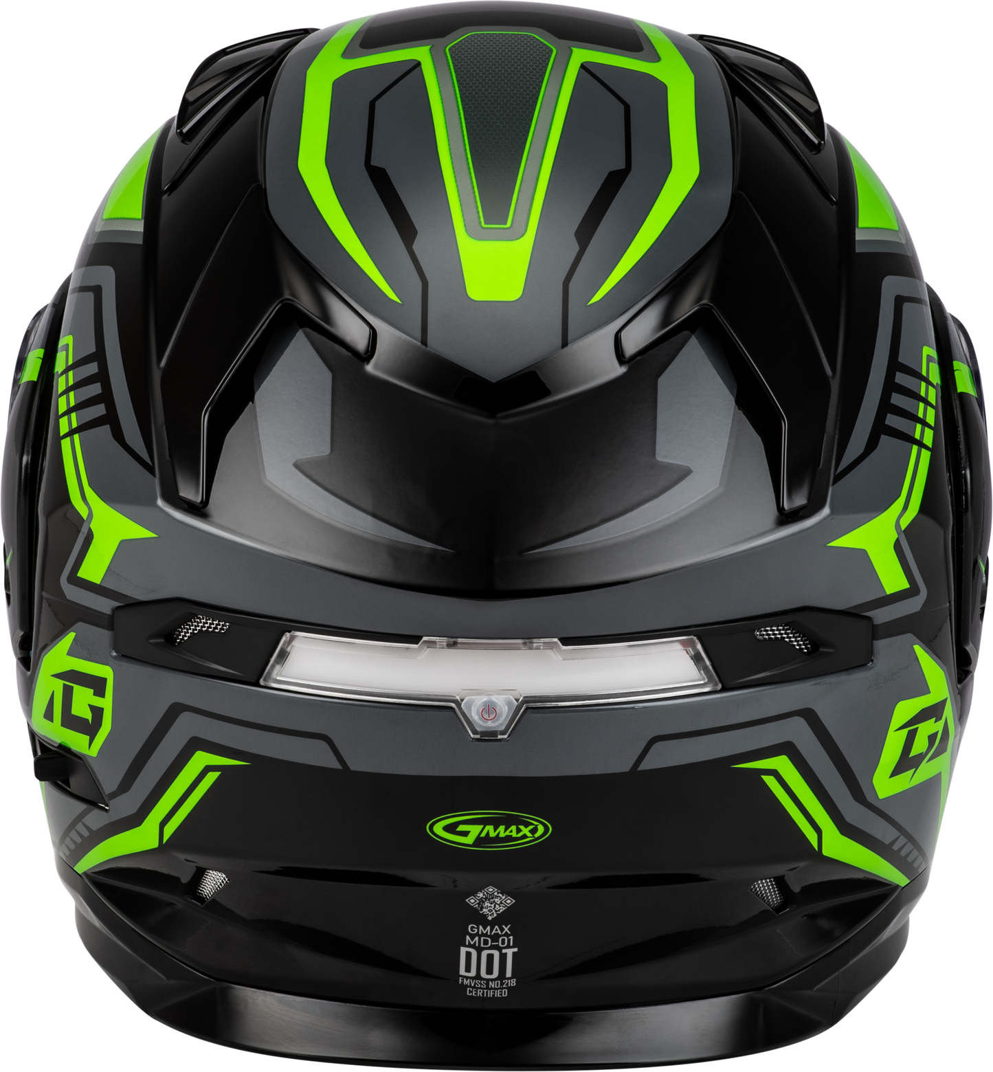 GMAX MD-01S Modular Snow Helmet with Quick Release Buckle – Black/Grey/Green, 3X-Large