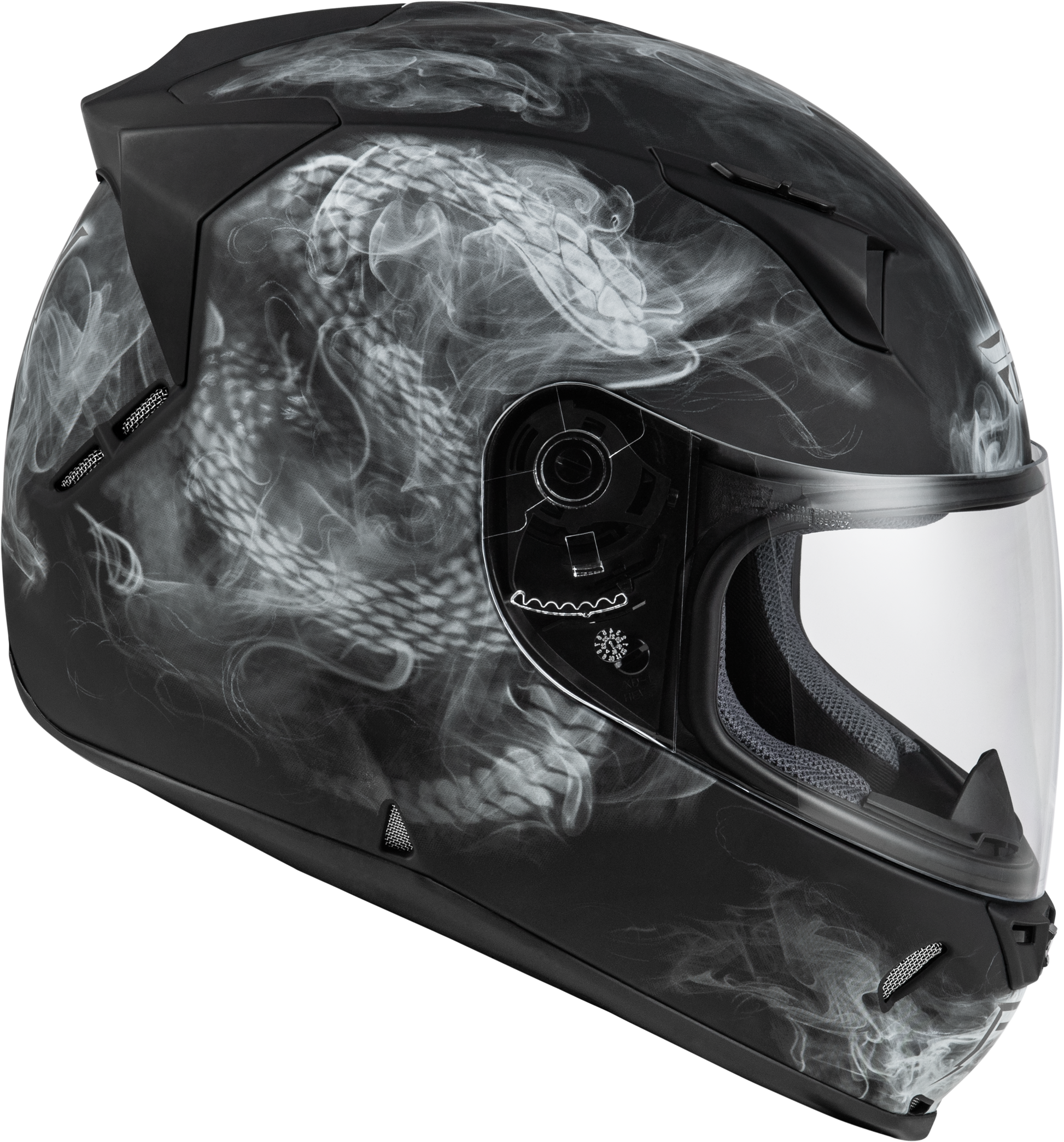 Fly Racing Revolt Coil Matte Black/White Small Full-Face Helmet