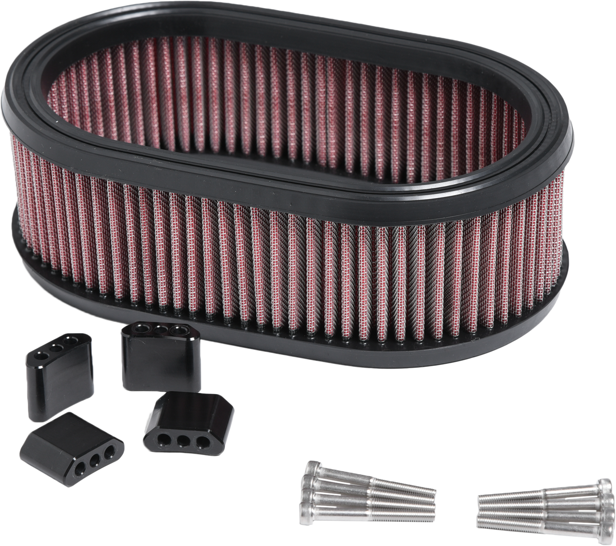 KENS FACTORY NXT-HIB Hi-Flow Air Filter Kit for V-Twin Engines in Black