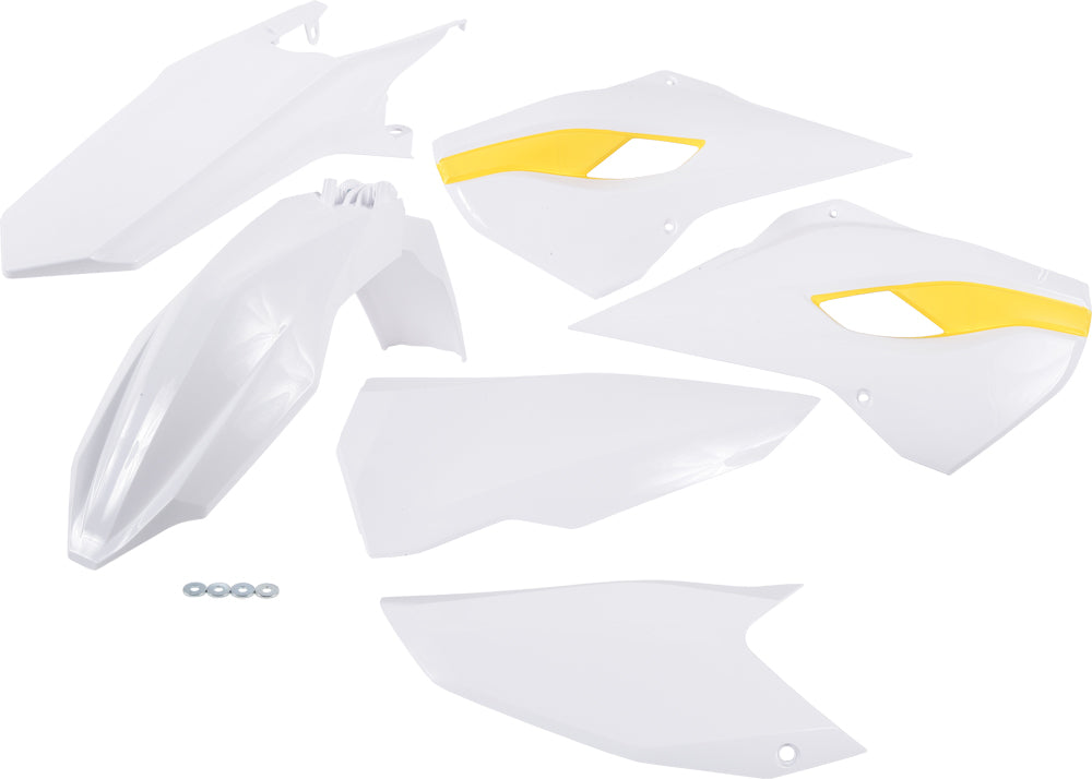ACERBIS Plastic Body Kit for Husqvarna Offroad Motorcycles - White/Yellow