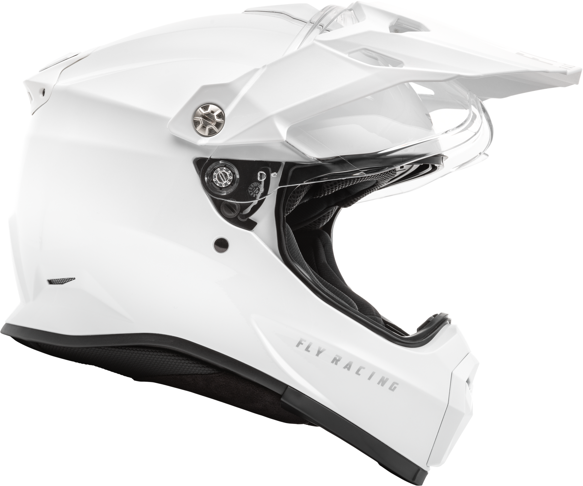 Fly Racing Trekker Solid Helmet White Medium – Full-Face Street Motorcycle Helmet with Anti-Fog Shield and Ventilation System