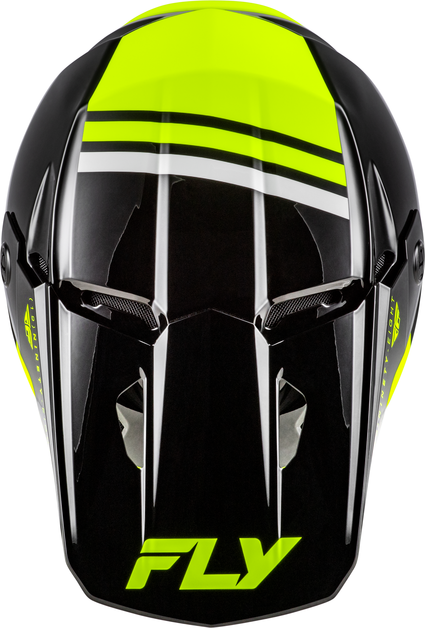Fly Racing Kinetic Verdict Helmet X-Small Black, Hi-Vis Yellow & Grey for Off-Road Riding