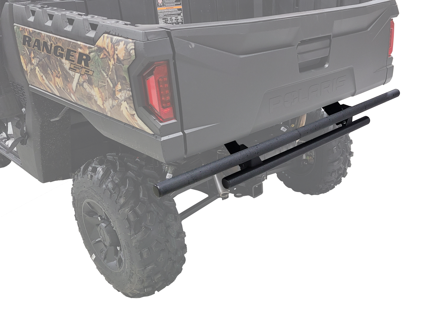 KFI Part Number 102000 Rear Bumper for Polaris Ranger SP 570 - Durable Black Wrinkle Finish
