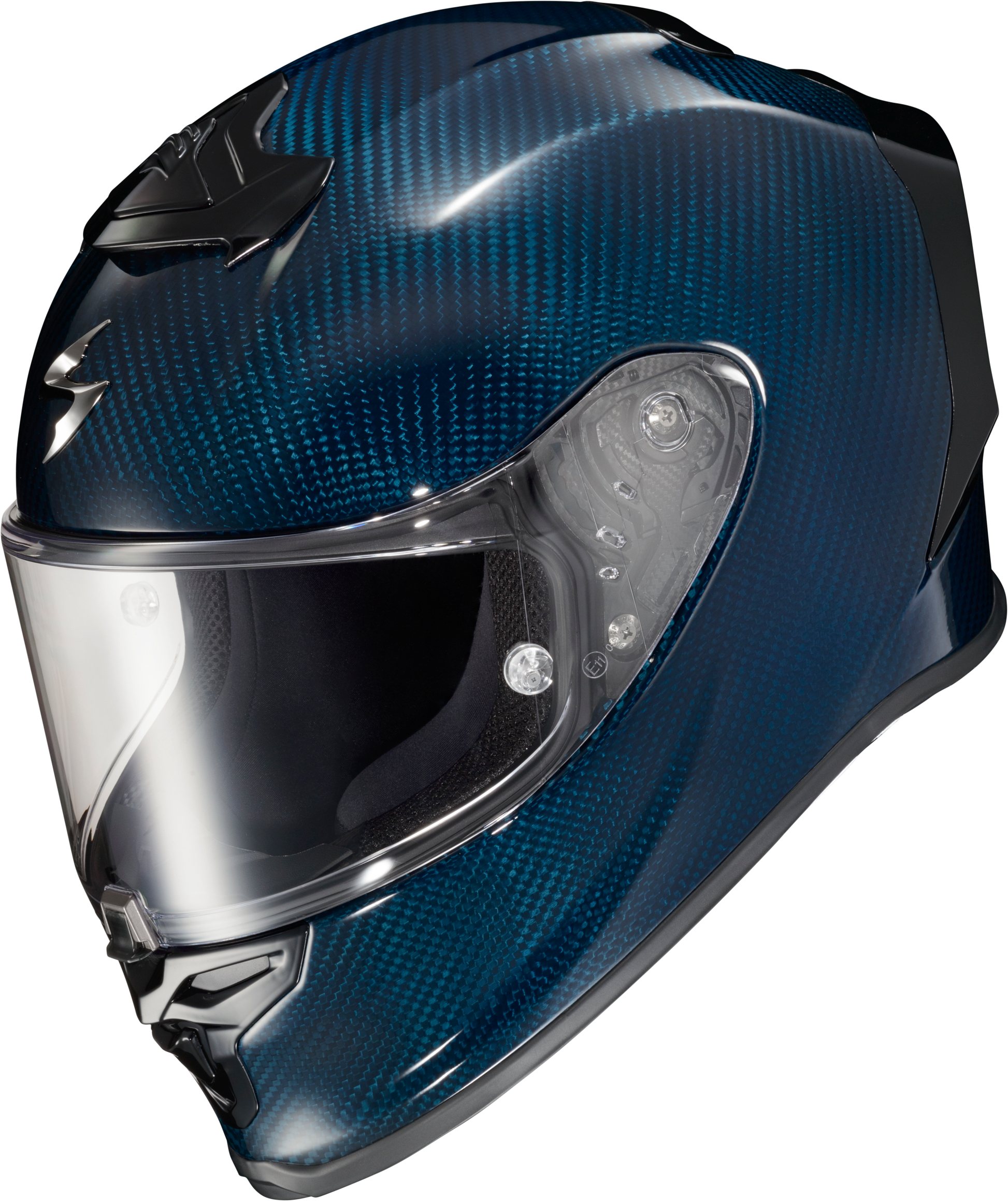 Scorpion EXO R1 Air Carbon Blue Full-Face Helmet - Large