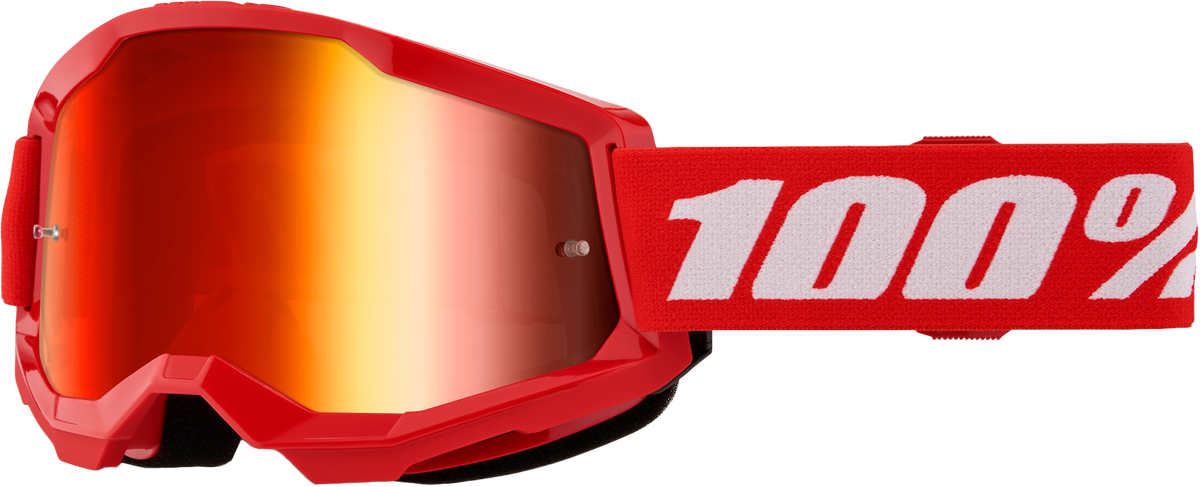 100-Percent Strata 2 Goggle with Mirror Red Lens - Offroad Riding Eyewear
