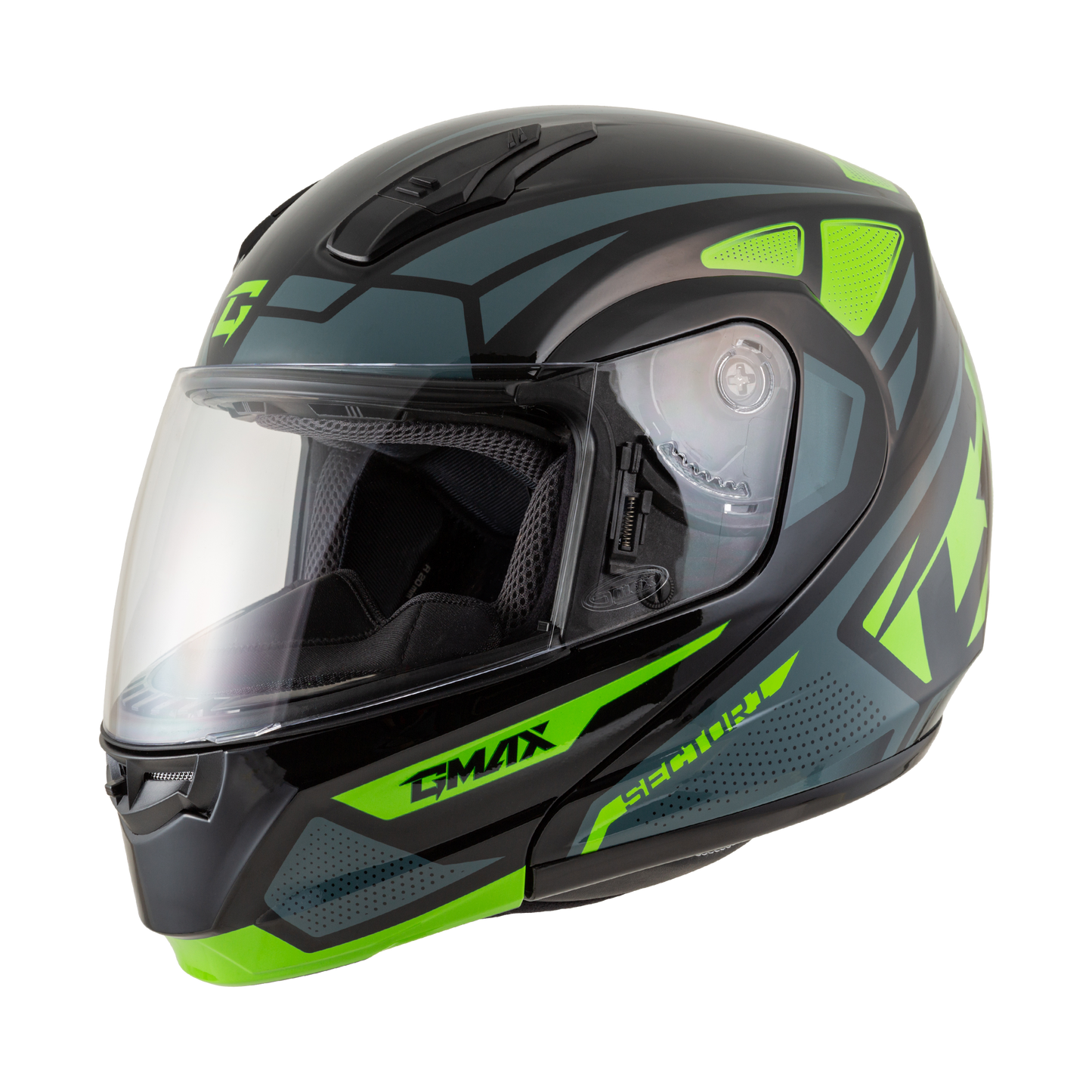 GMAX MD-04 Sector Modular Helmet for Street Riding - 2X-Large Black/Pink