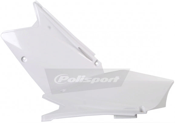 POLISPORT White Side Panels for Suzuki RM-Z450 2005-2006 – Durable Off-Road Replacement Body Parts