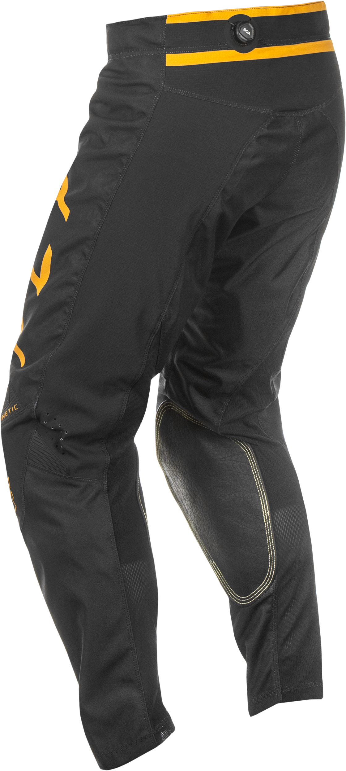 Fly Racing Kinetic Center Pants Black/Gold Size 28 – Offroad Riding Apparel with Advanced Ventilation and Flexibility