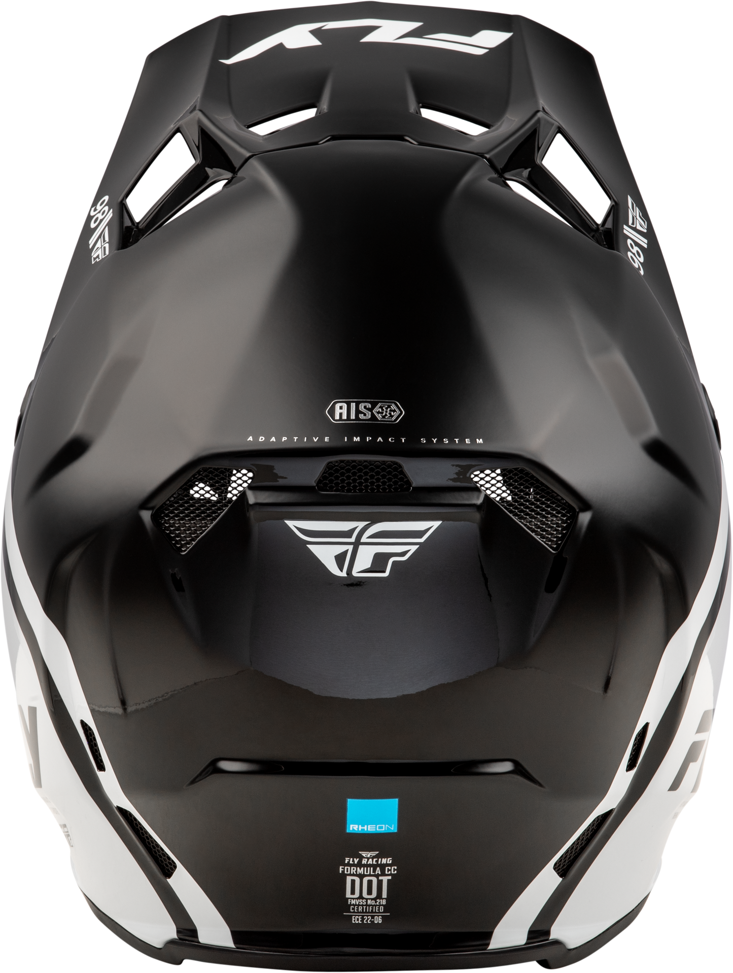 Fly Racing Formula CC Objective Helmet Black/White Small - Offroad Full-Face Helmet with Impact Protection and Ventilation