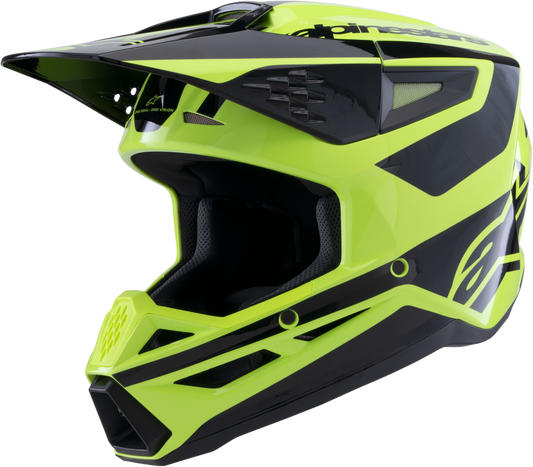 Alpinestars SM3 Heat Helmet Medium – Off-Road Safety and Comfort with Yellow Fluo/Black Gloss Finish