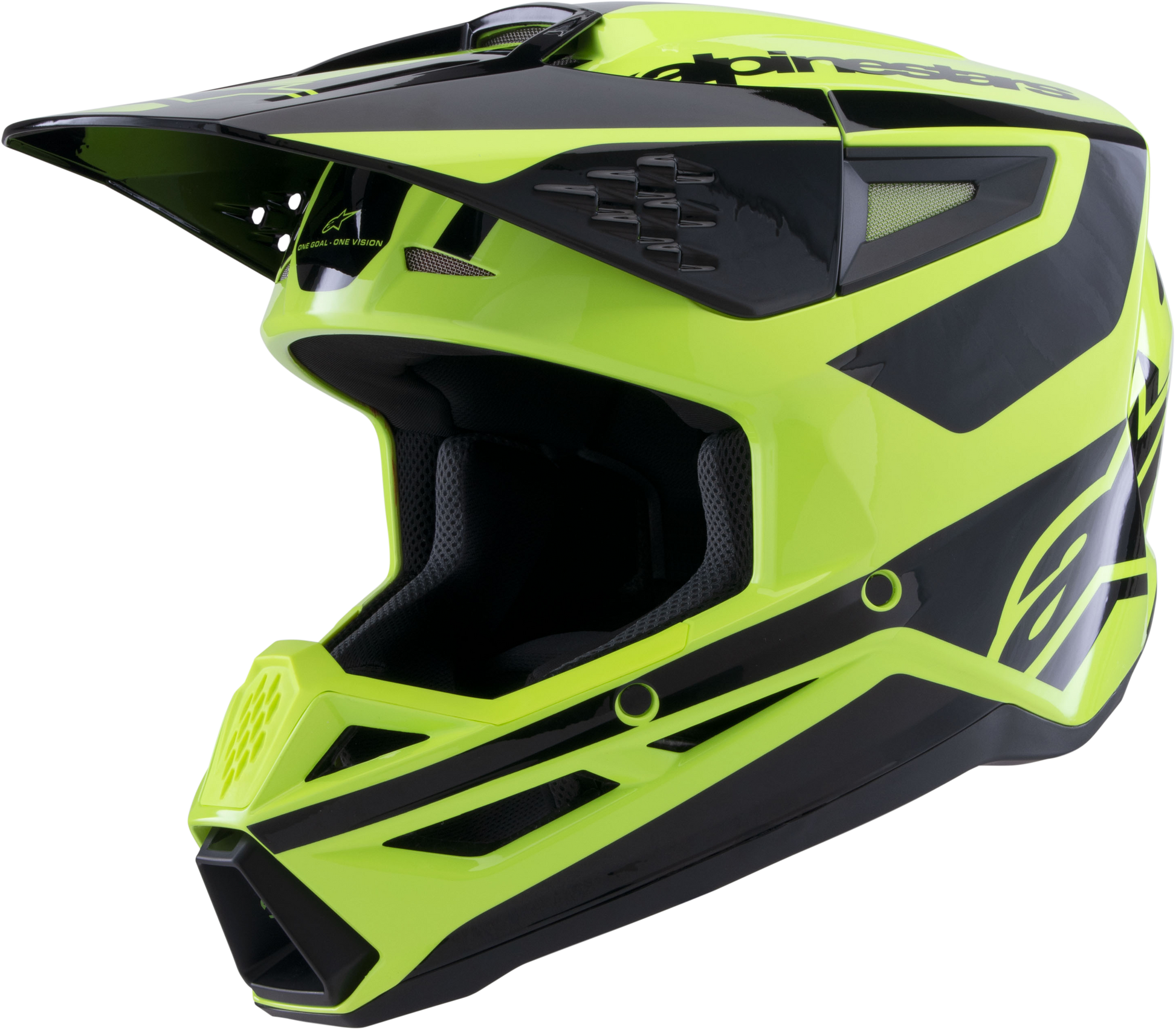 Alpinestars SM3 Heat Helmet 2X-Large Yellow Fluo/Black Glossy for Off-Road Riding