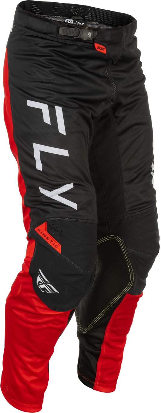 Fly Racing Kinetic Mesh Center Pants US 36 Black/White/Red for Offroad Riding