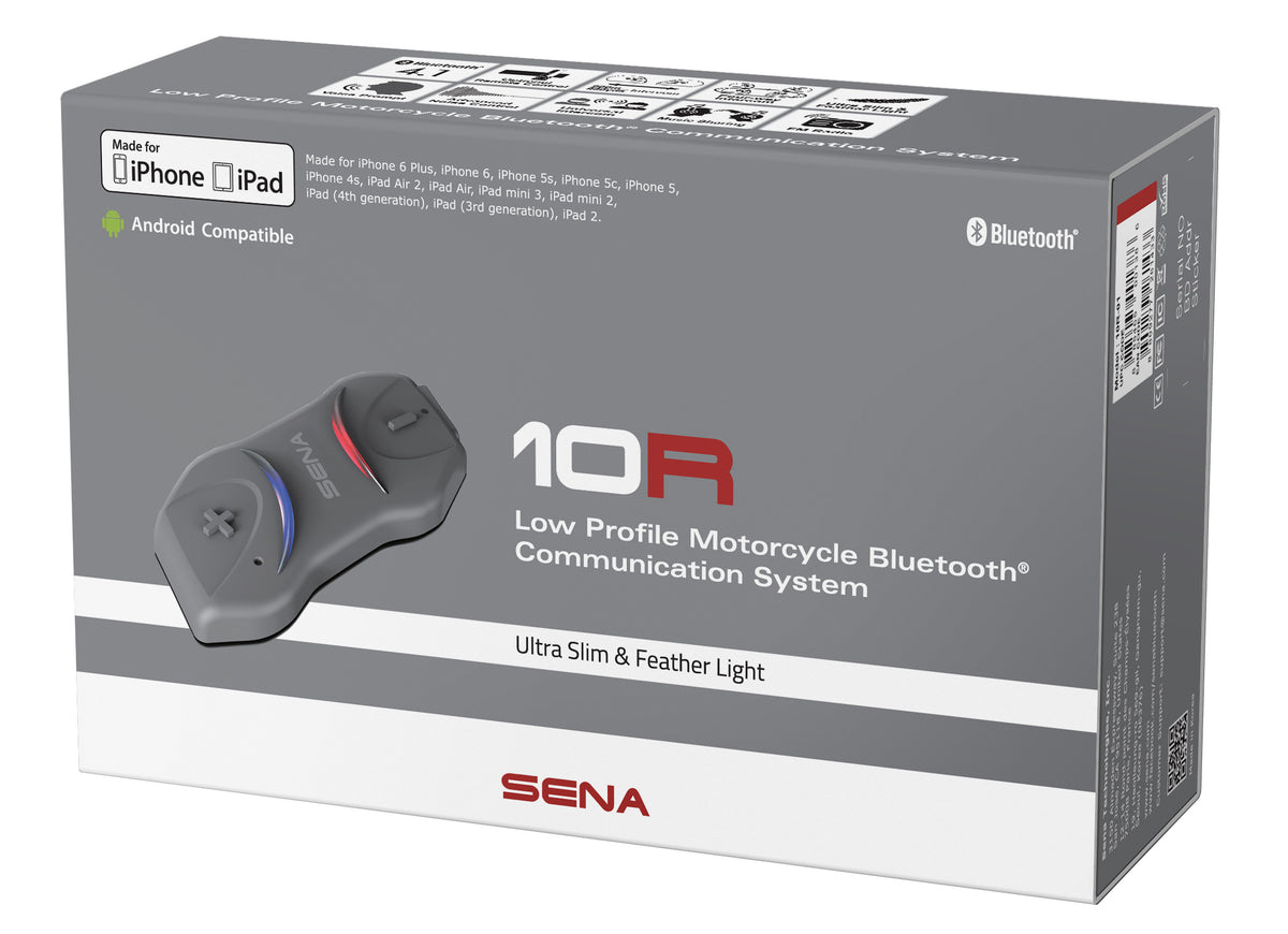 SENA 10R Low Profile Bluetooth Headset with Intercom and Remote Control
