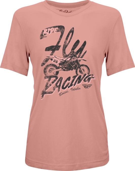 Fly Racing Women's Vintage Pink X-Large Short Sleeve Tee