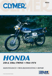 CLYMER Repair Manual for Honda CB350 and CB350F Models (Part #CM322)