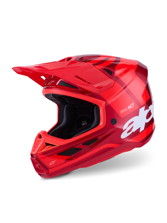 Alpinestars SM7 Core Off-Road Helmet in Red Gloss, 2X-Large