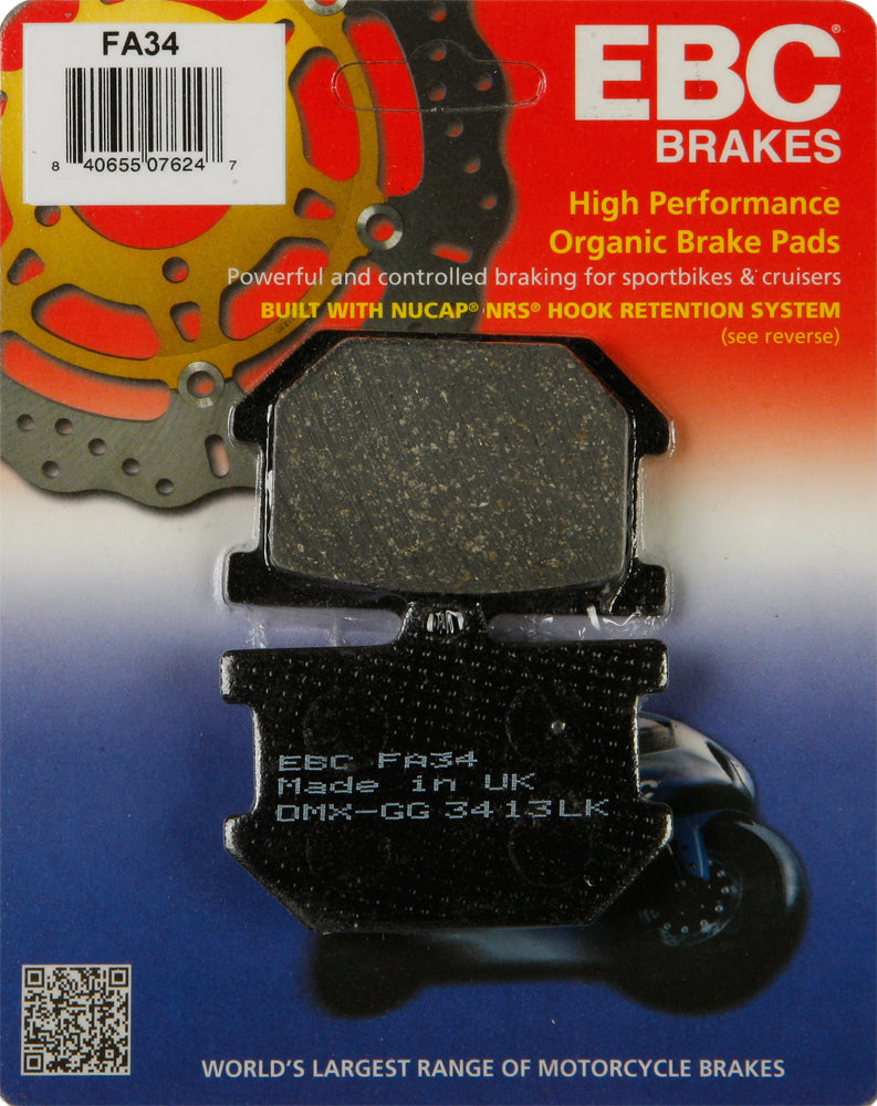 EBC FA34 Brake Pads for Yamaha XJ and XS650 Models