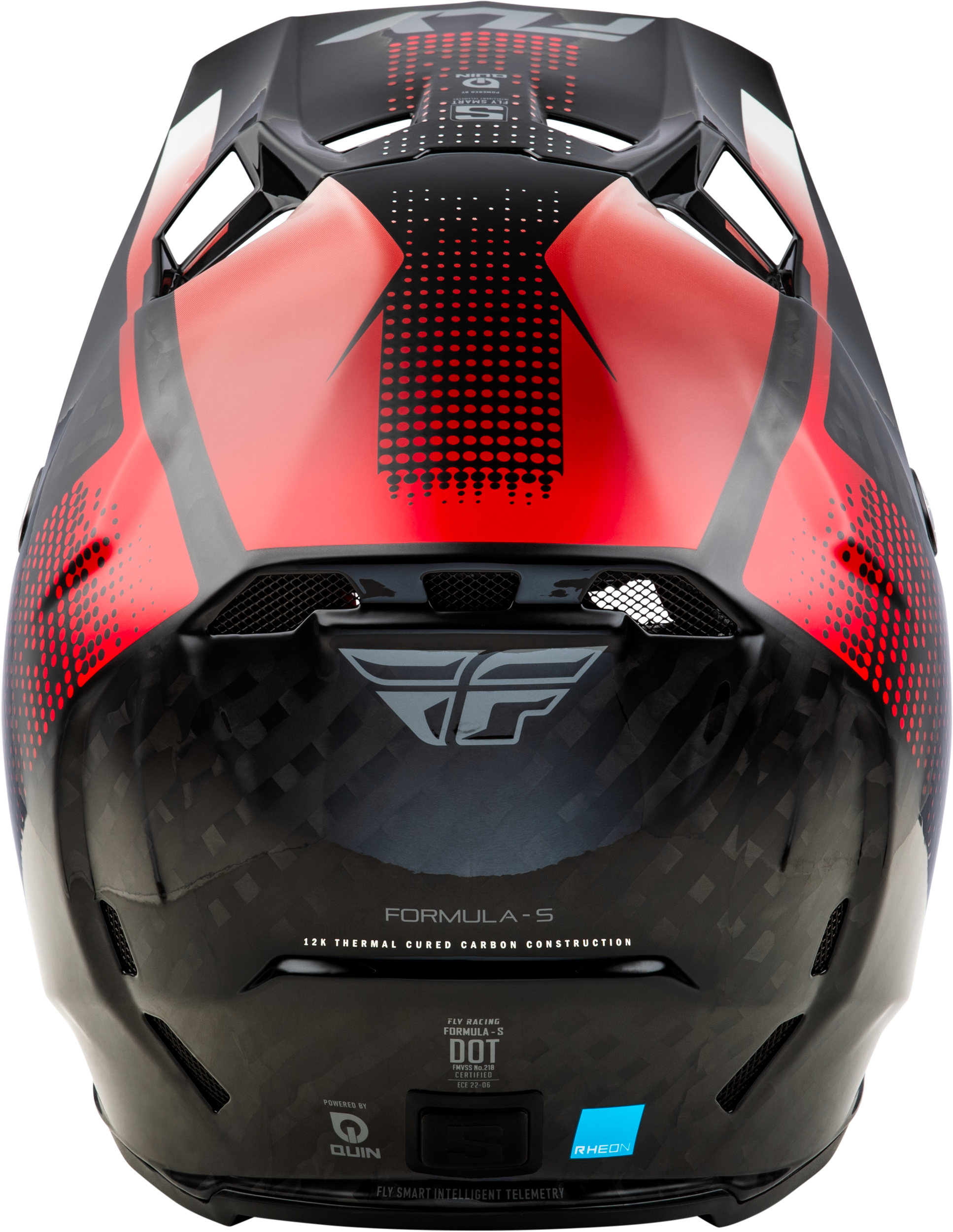 Fly Racing Formula S Carbon Protocol Helmet Black Carbon/Red X-Small – Offroad Full-Face Helmet with Advanced Safety and Connectivity Features