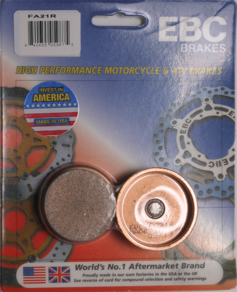 EBC FA21R Brake Pads for Yamaha YFM350FW Big Bear 4WD and Moto-4 ATV models