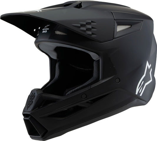 Alpinestars SM3 Youth Solid Off-Road Helmet Black Matte (Size: Youth Small)
