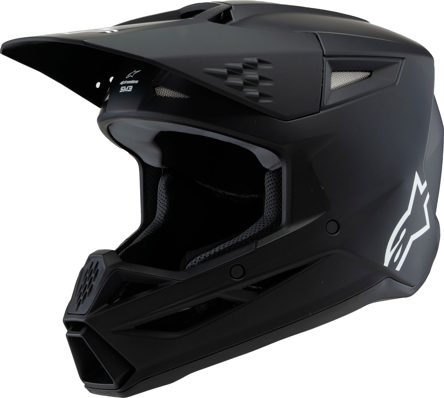 Alpinestars SM3 Youth Solid Off-Road Helmet - Black Matte, Youth Large