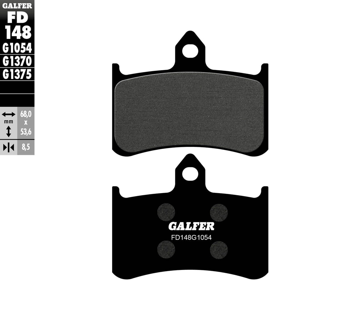Galfer USA Brake Pads for Honda CB900F 919 and CBR900RR – Semi Metallic Replacement Part FD148G1054