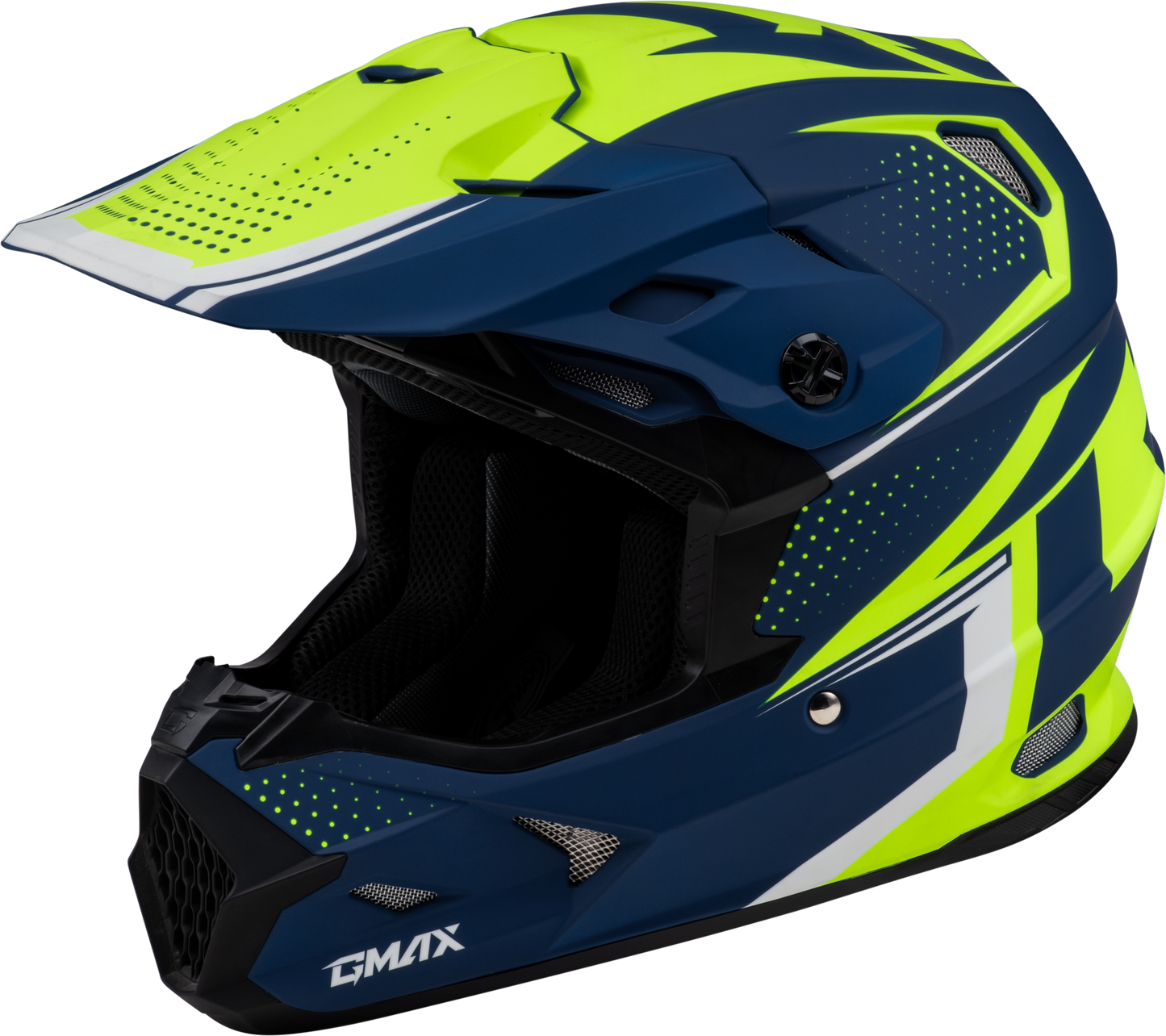 GMAX MX-96 Off-Road Helmet in Matte Blue/Green – Medium, Lightweight DOT Approved Safety Gear