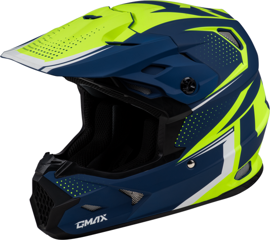 GMAX MX-96 Off-Road Helmet with MIPS System - Matte Blue/Green, Small