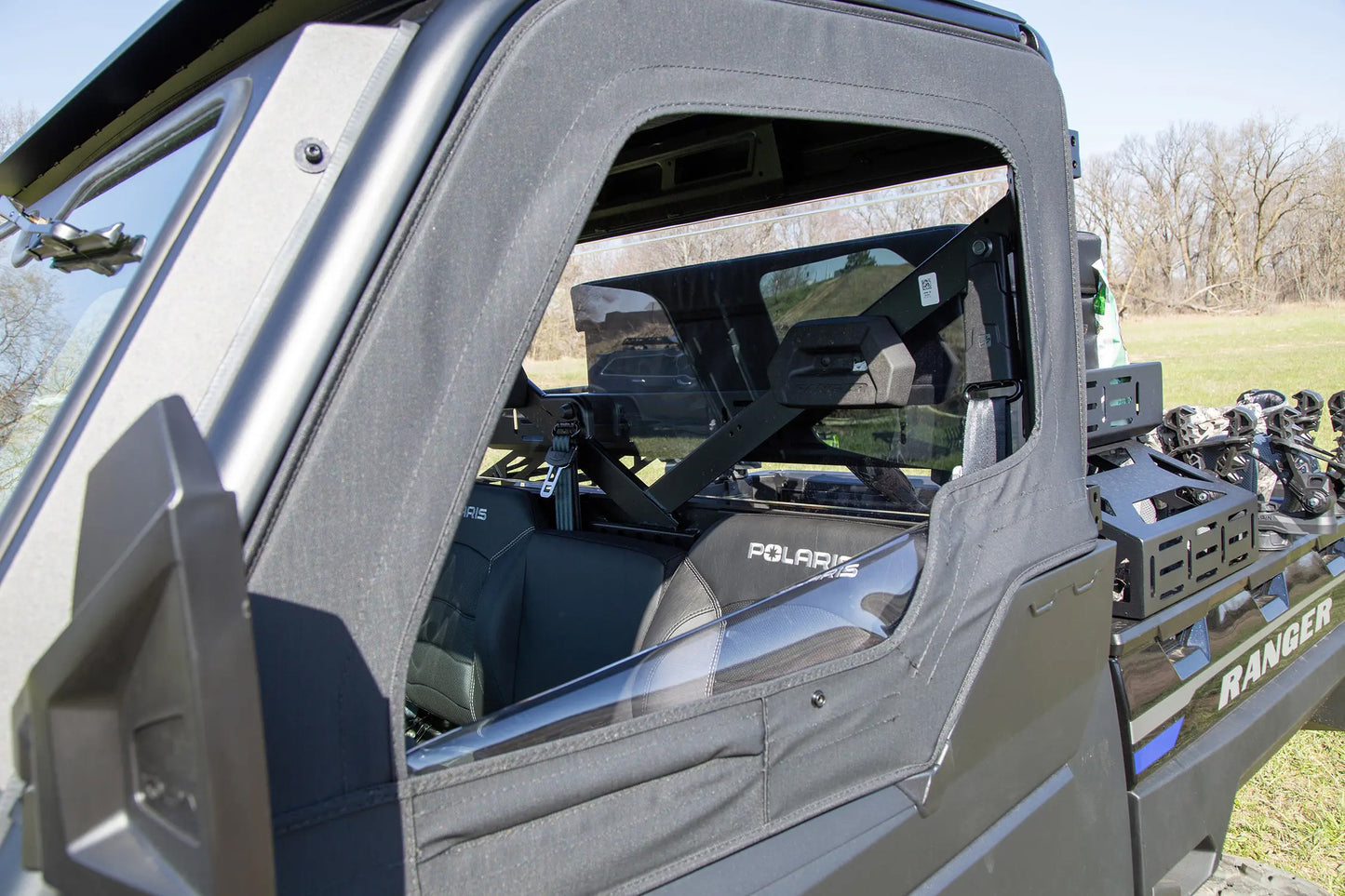 KOLPIN Front Upper Soft Doors for ATV/UTV – Easy Install, Multi-Point Mounting, Automotive-Style Handles