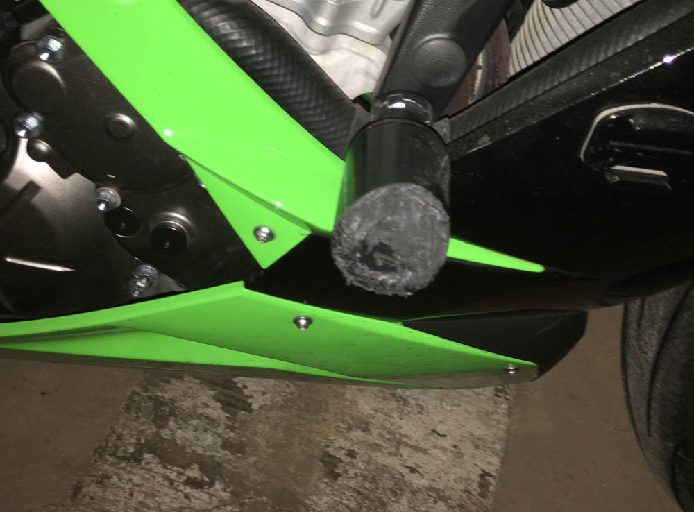 Shogun Motorsports ZX636 Ninja ZX-6R Black Frame Sliders with One-Year Free Replacement Warranty