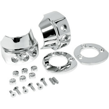 HAWG HALTERS INC 3-Button Switch Housing Assembly in Chrome for Harley V-Twin Models