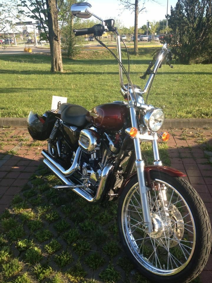 Burly Brand Narrow 14-Inch Chrome Apehangers for Harley Davidson