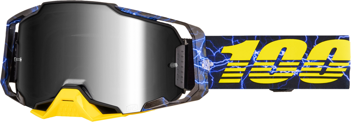 100-Percent Armega Goggle with Silver Mirror Lens – Offroad Impact-Resistant Eyewear