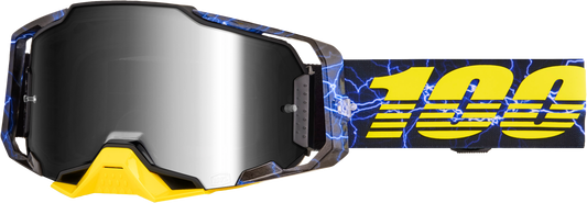 100-Percent Armega Goggle with Silver Mirror Lens – Offroad Impact-Resistant Eyewear