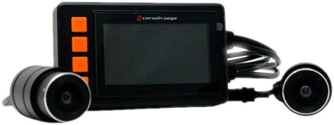 CERWIN VEGA C480 Dual Camera DVR for V-Twin Motorcycles with 3-Inch LCD and HD Recording