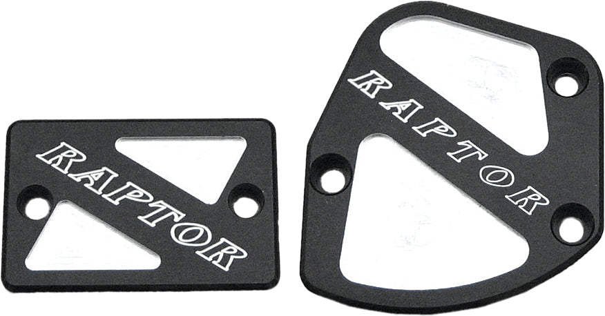 MODQUAD Throttle & Brake Cover Set Black Logo for Yamaha Raptor Models
