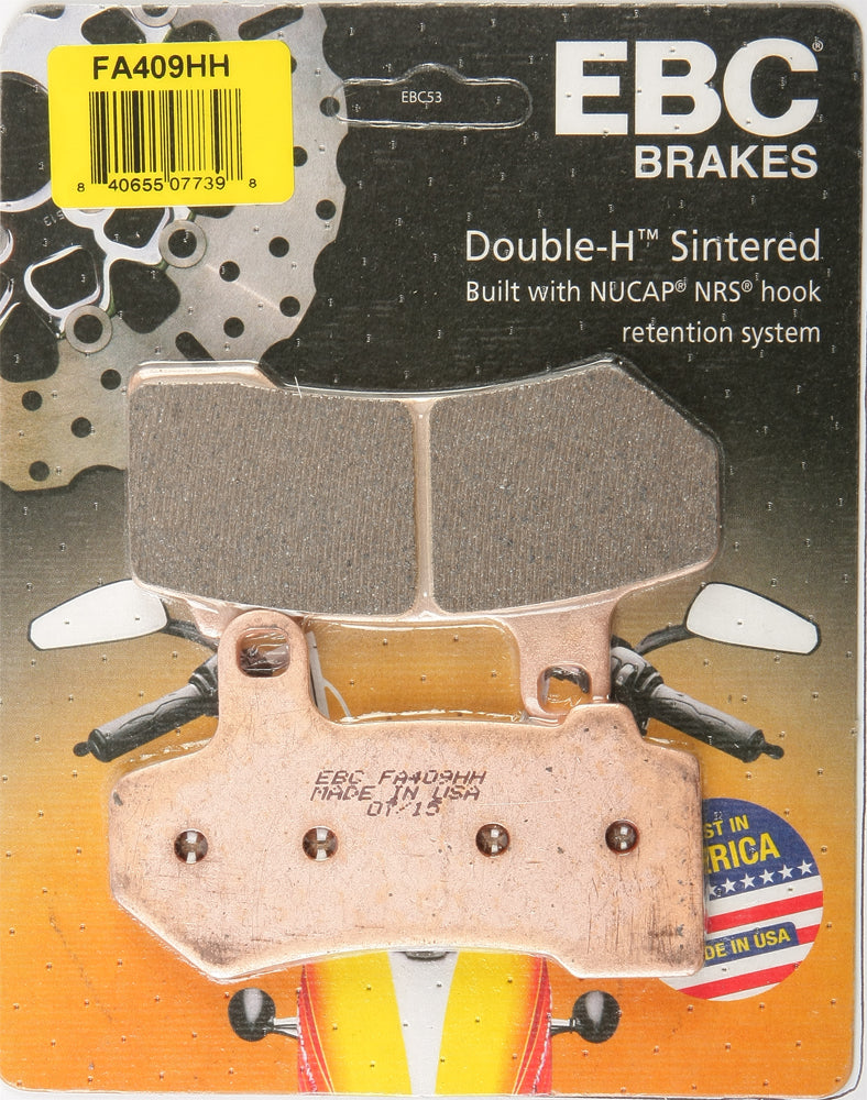 EBC Fa409hh Double H Sintered Brake Pads for Harley Davidson V-Twin Models