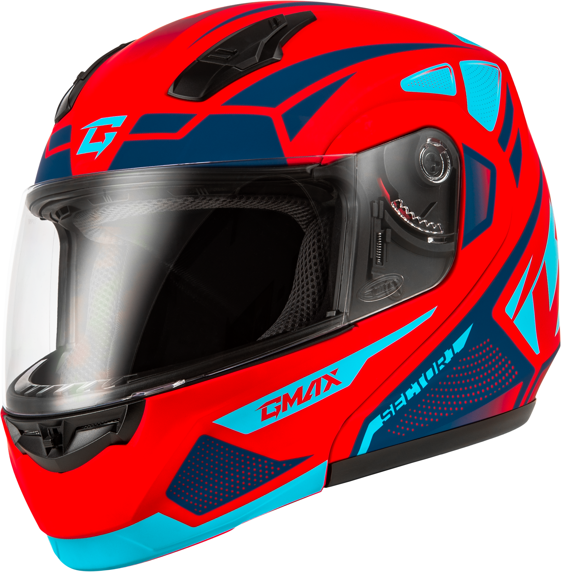 GMAX MD-04 Sector Modular Helmet in Red and Blue – X-Large Street Motorcycle Helmet