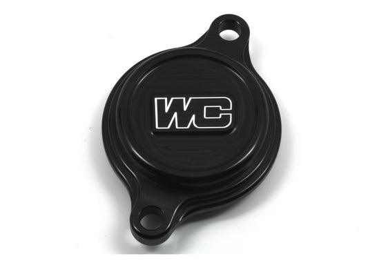Works CNC Machined Oil Filter Cover for Yamaha YZ450F and YZ250F – Black