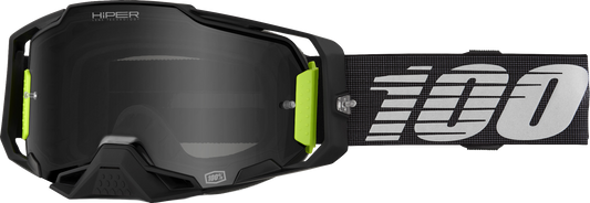 100-Percent Armega Hiper Goggle with Mirror Lens - Black Offroad Eyewear