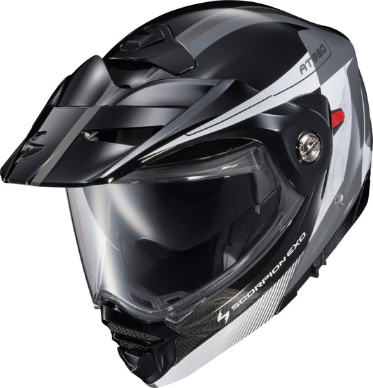 Scorpion EXO Exo-AT960 Modular Helmet Topographic 2 in Black, White & Grey, Large