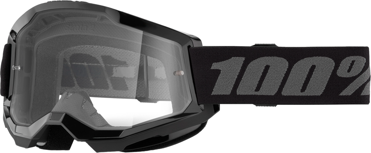100-Percent Strata 2 Jr. Goggle Black with Clear Lens for Offroad Riding