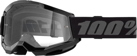 100-Percent Strata 2 Jr. Goggle Black with Clear Lens for Offroad Riding