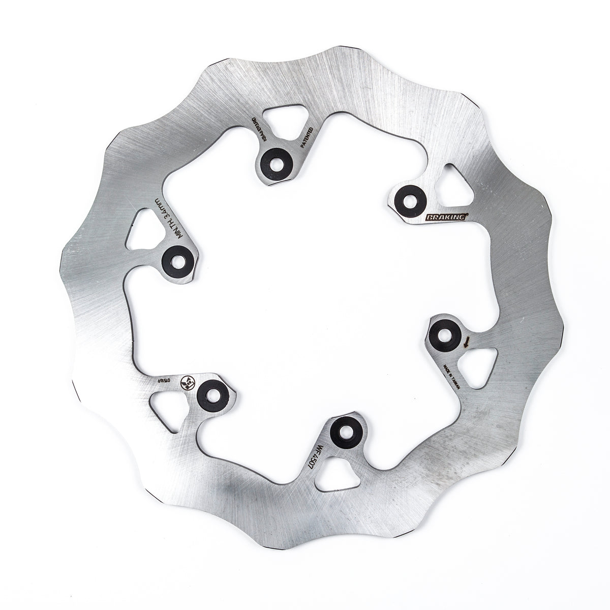 BRAKING WF4507 Rear Brake Rotor for Yamaha YZ250FX, YZ250X & YZ450FX - Offroad Performance