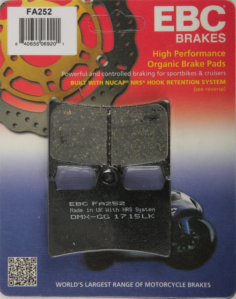 EBC FA252 Brake Pads for Yamaha FZ-07, FJ-09, XSR900 and Raider Bullet Cowl